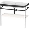 Image de Duravit Happy D.2 Plus c-bonded Set avec console métallique, 975x490mm, sans trou pour robinetterie, HP4738N2222