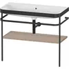 Image de Duravit Happy D.2 Plus c-bonded Set avec console métallique, 975x490mm, sans trou pour robinetterie, HP4738N7575