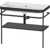 Image de Duravit Happy D.2 Plus c-bonded Set avec console métallique, 975x490mm, sans trou pour robinetterie, HP4738N8080