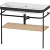 Image de Duravit Happy D.2 Plus c-bonded Set avec console métallique, 975x490mm, sans trou pour robinetterie, HP4738N7171