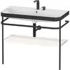 Image de Duravit Happy D.2 Plus c-bonded Set avec console métallique, 975x490mm, 2 trous pour robinets, HP4738E2222
