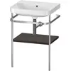 Image de Duravit Happy D.2 Plus c-shaped Set avec console métallique, 575x490mm, sans trou pour robinetterie, HP4835N6969
