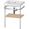 Image de Duravit Happy D.2 Plus c-shaped Set avec console métallique, 575x490mm, sans trou pour robinetterie, HP4835N7171