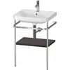 Image de Duravit Happy D.2 Plus c-shaped Set avec console métallique, 575x490mm, 1 trou pour robinetterie, HP4835O6969
