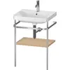 Image de Duravit Happy D.2 Plus c-shaped Set avec console métallique, 575x490mm, 1 trou pour robinetterie, HP4835O7171