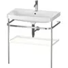 Image de Duravit Happy D.2 Plus c-shaped Set avec console métallique, 775x490mm, 1 trou pour robinetterie, HP4837O3636