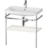 Image de Duravit Happy D.2 Plus c-shaped Set avec console métallique, 775x490mm, 1 trou pour robinetterie, HP4837O3939