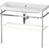 Image de Duravit Happy D.2 Plus c-shaped Set avec console métallique, 975x490mm, sans trou pour robinetterie, HP4838N3636
