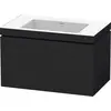 Image de Duravit L-Cube c-bonded Ensemble suspendu, 1 tiroir, sans trop-plein, sans trou pour robinetterie, 800x500x480mm, LC6917N1616