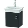Image de Duravit White Tulip, meuble sous-lavabo suspendu, largeur 384 x profondeur 298mm, avec 1x arrêt de porte à gauche, avec poignée, WT4250L5858