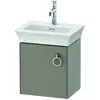 Image de Duravit White Tulip, meuble sous-lavabo suspendu, largeur 384 x profondeur 298mm, avec 1x arrêt de porte à gauche, avec poignée, WT4250L9292