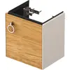Image de Duravit White Tulip, meuble sous-lavabo suspendu, largeur 384 x profondeur 298mm, avec 1x arrêt de porte à droite, avec poignée, WT4250RH539