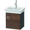 Image de Duravit White Tulip, meuble sous-lavabo suspendu, largeur 384 x profondeur 298mm, avec 1x arrêt de porte à droite, avec poignée, WT4250R7758