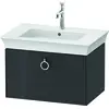 Image de Duravit White Tulip, meuble sous-lavabo suspendu, largeur 684 x profondeur 458mm, avec 1x coulissant, avec poignée, WT42510H1H1