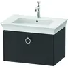 Image de Duravit White Tulip, meuble sous-lavabo suspendu, largeur 684 x profondeur 458mm, avec 1x coulissant, avec poignée, WT425105858