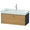 Image de Duravit White Tulip, meuble sous-lavabo suspendu, largeur 984 x profondeur 458mm, avec 1x coulissant, avec poignée, WT42520H5H1