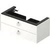 Image de Duravit White Tulip, meuble sous-lavabo suspendu, largeur 984 x profondeur 458mm, avec 2 tiroirs, avec poignée, WT435203636