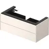 Image de Duravit White Tulip, meuble sous-lavabo suspendu, largeur 984 x profondeur 458mm, avec 2 tiroirs, avec technologie tip-on, WT434203939
