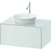 Image de Duravit White Tulip, meuble sous-lavabo mural, largeur 800 x profondeur 550mm, avec 1x tiroir, avec technologie tip-on, WT497508585