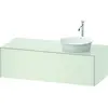 Image de Duravit White Tulip, meuble sous-lavabo mural, largeur 1300 x profondeur 550mm, avec 1x tiroir, avec technologie tip-on, WT4977R3636