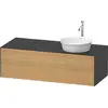 Image de Duravit White Tulip, meuble sous-lavabo mural, largeur 1300 x profondeur 550mm, avec 1x tiroir, avec technologie tip-on, WT4977RH558