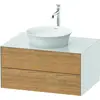 Image de Duravit White Tulip, meuble sous-lavabo suspendu, largeur 800 x profondeur 550mm, avec 2 tiroirs, avec technologie tip-on, WT49850H585
