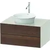 Image de Duravit White Tulip, meuble sous-lavabo suspendu, largeur 800 x profondeur 550mm, avec 2 tiroirs, avec technologie tip-on, WT498507739