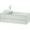 Image de Duravit White Tulip, meuble sous-lavabo suspendu, largeur 1300 x profondeur 550mm, avec 2 tiroirs, avec technologie tip-on, WT4987L3939