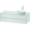 Image de Duravit White Tulip, meuble sous-lavabo suspendu, largeur 1300 x profondeur 550mm, avec 2 tiroirs, avec technologie tip-on, WT4987R8585