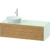 Image de Duravit White Tulip, meuble sous-lavabo suspendu, largeur 1300 x profondeur 550mm, avec 2 tiroirs, avec technologie tip-on, WT4987LH536