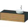 Image de Duravit White Tulip, meuble sous-lavabo suspendu, largeur 1300 x profondeur 550mm, avec 2 tiroirs, avec technologie tip-on, WT4987RH558