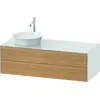 Image de Duravit White Tulip, meuble sous-lavabo suspendu, largeur 1300 x profondeur 550mm, avec 2 tiroirs, avec technologie tip-on, WT4987LH585
