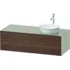 Image de Duravit White Tulip, meuble sous-lavabo suspendu, largeur 1300 x profondeur 550mm, avec 2 tiroirs, avec technologie tip-on, WT4987R7760