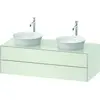 Image de Duravit White Tulip, meuble sous-lavabo suspendu, largeur 1300 x profondeur 550mm, avec 2 tiroirs, avec technologie tip-on, WT4988B3636