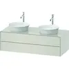 Image de Duravit White Tulip, meuble sous-lavabo suspendu, largeur 1300 x profondeur 550mm, avec 2 tiroirs, avec technologie tip-on, WT4988B3939