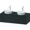 Image de Duravit White Tulip, meuble sous-lavabo suspendu, largeur 1300 x profondeur 550mm, avec 2 tiroirs, avec technologie tip-on, WT4988B5858