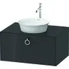 Image de Duravit White Tulip, meuble sous-lavabo mural, largeur 800 x profondeur 550mm, avec 1x coulissant, avec poignée, WT49800H1H1