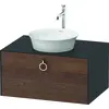 Image de Duravit White Tulip, meuble sous-lavabo mural, largeur 800 x profondeur 550mm, avec 1x coulissant, avec poignée, WT498007758