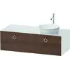 Image de Duravit White Tulip, meuble sous-lavabo suspendu, largeur 1300 x profondeur 550mm, avec 1x coulissant, avec poignée, WT4982R7785