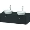 Image de Duravit White Tulip, meuble sous-lavabo suspendu, largeur 1300 x profondeur 550mm, avec 1x coulissant, avec poignée, WT4983B5858