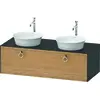 Image de Duravit White Tulip, meuble sous-lavabo suspendu, largeur 1300 x profondeur 550mm, avec 1x coulissant, avec poignée, WT4983BH558