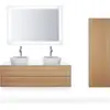 Image de Duravit White Tulip armoire mi-hauteur, largeur 400 x profondeur 360mm, 1 arrêt de porte ouverture basculante à gauche, WT1332LH585
