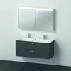 Image de Duravit Xbase, ensemble de meubles muraux, avec armoire de toilette LED, lavabo et meuble sous-lavabo, largeur 1200 mm, XB006704949