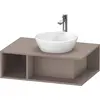 Image de Duravit D-Neo Meuble sous-lavabo en console suspendu, 800x260x550mm, 1 compartiment ouvert sur le côté gauche, DE495804343