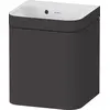 Image de Duravit Happy D.2 Plus c-bonded Set suspendu, 400x360mm, 1 porte, charnières à gauche, sans percement pour robinetterie, HP4633N80800000