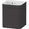 Image de Duravit Happy D.2 Plus c-bonded Set suspendu, 400x360mm, 1 porte, charnières à droite, sans percement pour robinetterie, HP4634N80800000