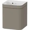 Image de Duravit Happy D.2 Plus c-bonded Set suspendu, 400x360mm, 1 porte, charnières à droite, sans percement pour robinetterie, HP4634N92920000