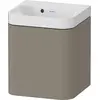 Image de Duravit Happy D.2 Plus c-shaped Set suspendu, 400x360mm, 1 porte, charnières à droite, sans trou pour robinetterie, HP4344N92920000