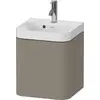 Image de Duravit Happy D.2 Plus c-shaped Set suspendu, 400x360mm, 1 porte, charnières à droite, 1 trou de robinetterie, HP4344O92920000
