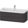 Image de Duravit Happy D.2 Plus c-shaped Set suspendu, 1175x490mm, 2 tiroirs, 1 trou de robinetterie, HP4349O80800000